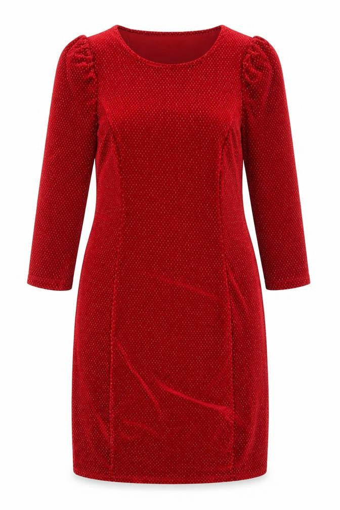 Envy Womens Red Geometric Polyester A-Line Size 14 Round Neck Pullover
