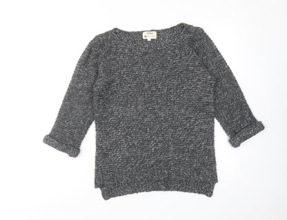 Next Womens Grey Round Neck Acrylic Pullover Jumper Size 6