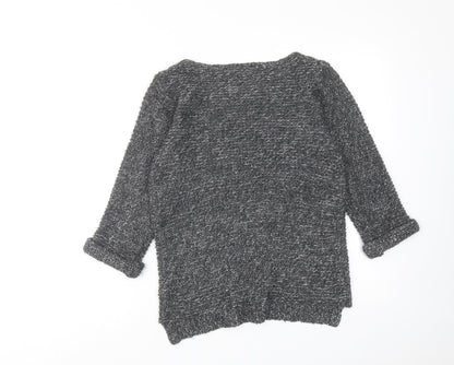 Next Womens Grey Round Neck Acrylic Pullover Jumper Size 6