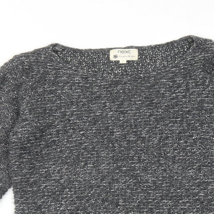 Next Womens Grey Round Neck Acrylic Pullover Jumper Size 6