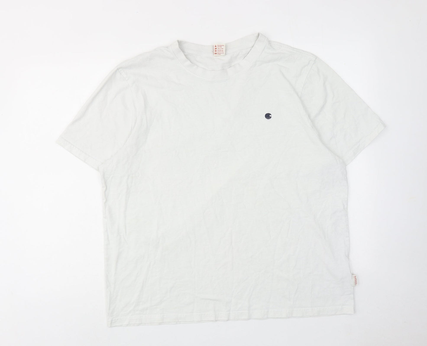 SoulCal&Co Mens White Cotton T-Shirt Size 2XL Round Neck