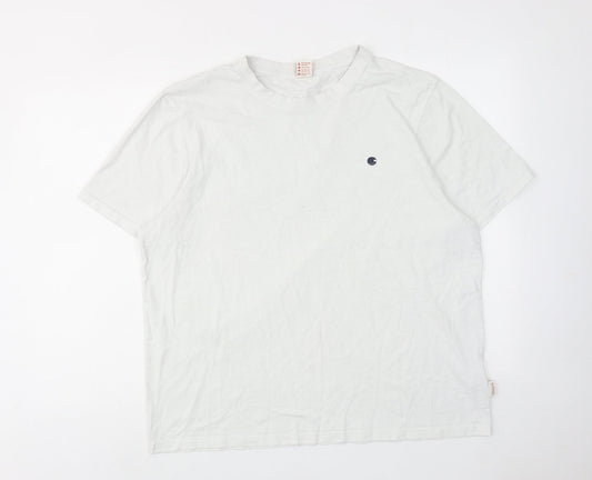 SoulCal&Co Mens White Cotton T-Shirt Size 2XL Round Neck