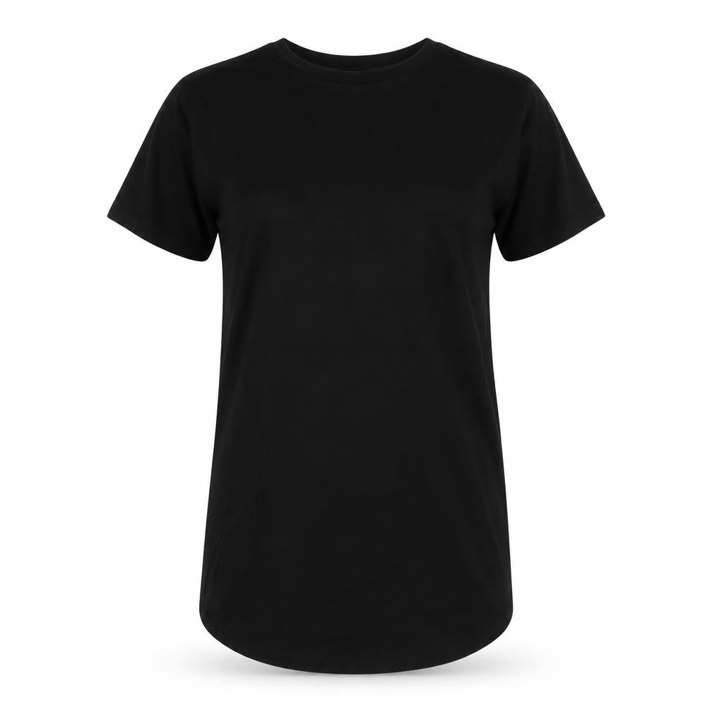 Bella + Canvas Womens Black Cotton T-Shirt Dress Size L Round Neck Pullover