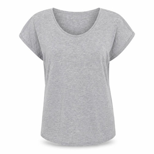 Betty&Co Womens Grey Polyester Basic T-Shirt Size M Scoop Neck