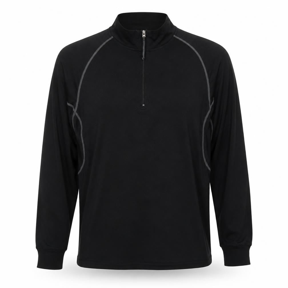 Thermo Layer Mens Black Cotton Pullover Sweatshirt Size M