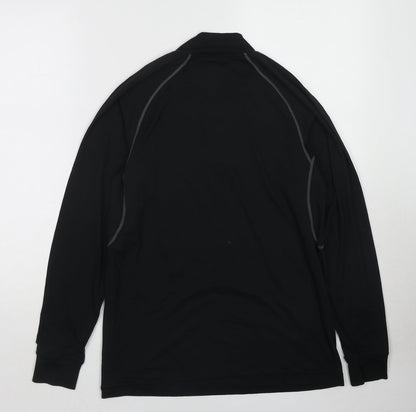 Thermo Layer Mens Black Cotton Pullover Sweatshirt Size M