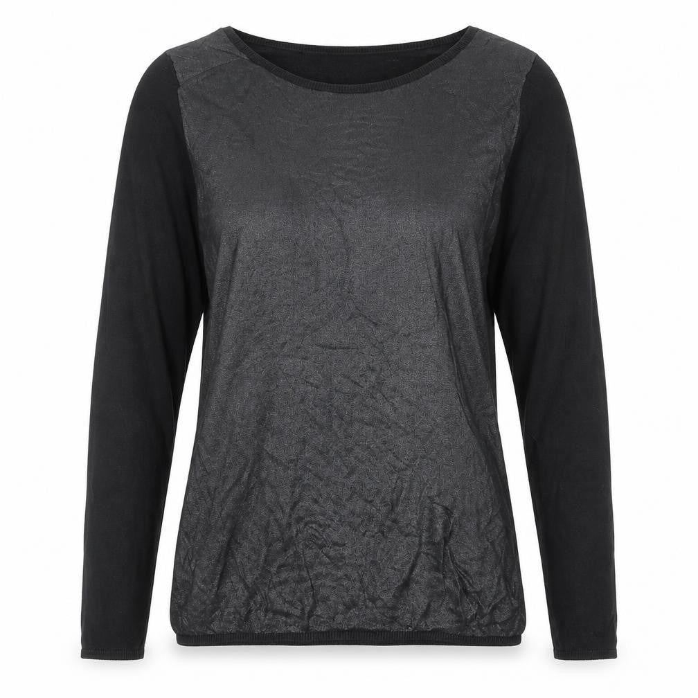 Smart Set Womens Black Round Neck Viscose Pullover Jumper Size M