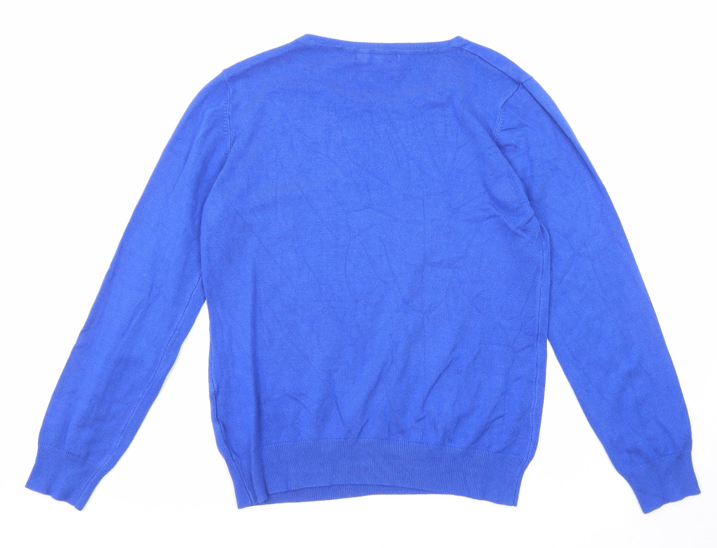 Paramour Womens Blue Round Neck Viscose Pullover Jumper Size S