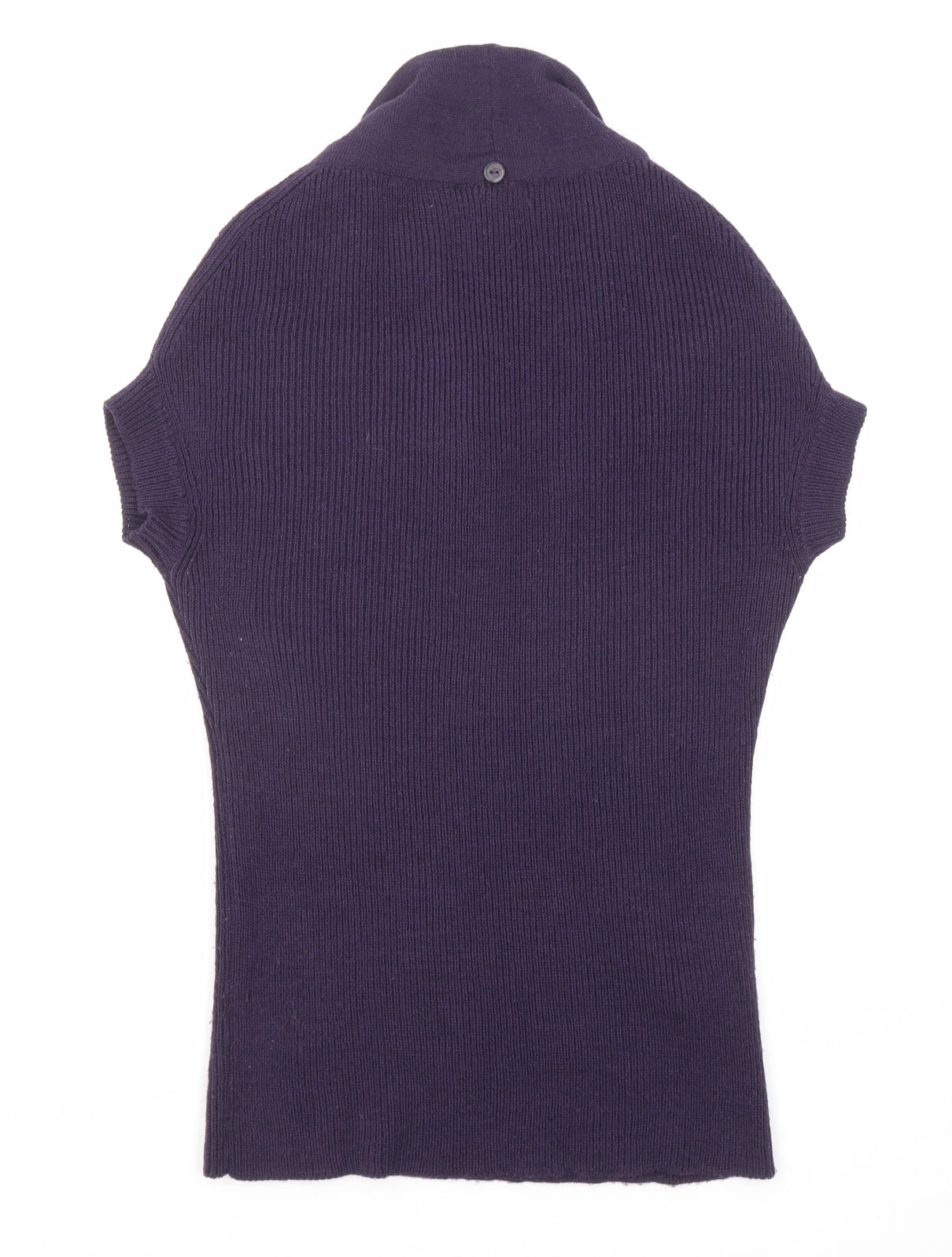 Mango Womens Purple Cowl Neck Acrylic Pullover Jumper Size L