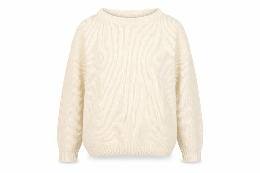 John P Womens Beige Round Neck Acrylic Pullover Jumper Size S