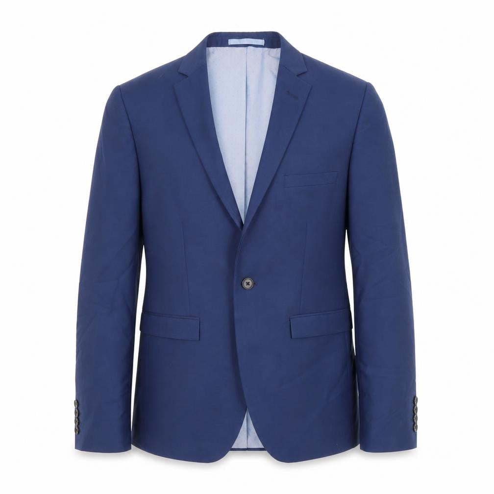 Burton Mens Blue Polyester Jacket Suit Jacket Size 38 Regular