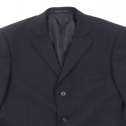 Armando Mens Black Wool Jacket Suit Jacket Size 42 Regular