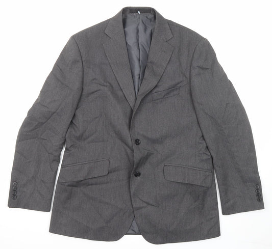 Marks and Spencer Mens Grey Polyester Jacket Suit Jacket Size 40 Regular