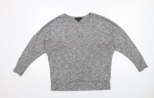 Dorothy Perkins Womens Grey Crew Neck Polyester Pullover Jumper Size 10 Pullover