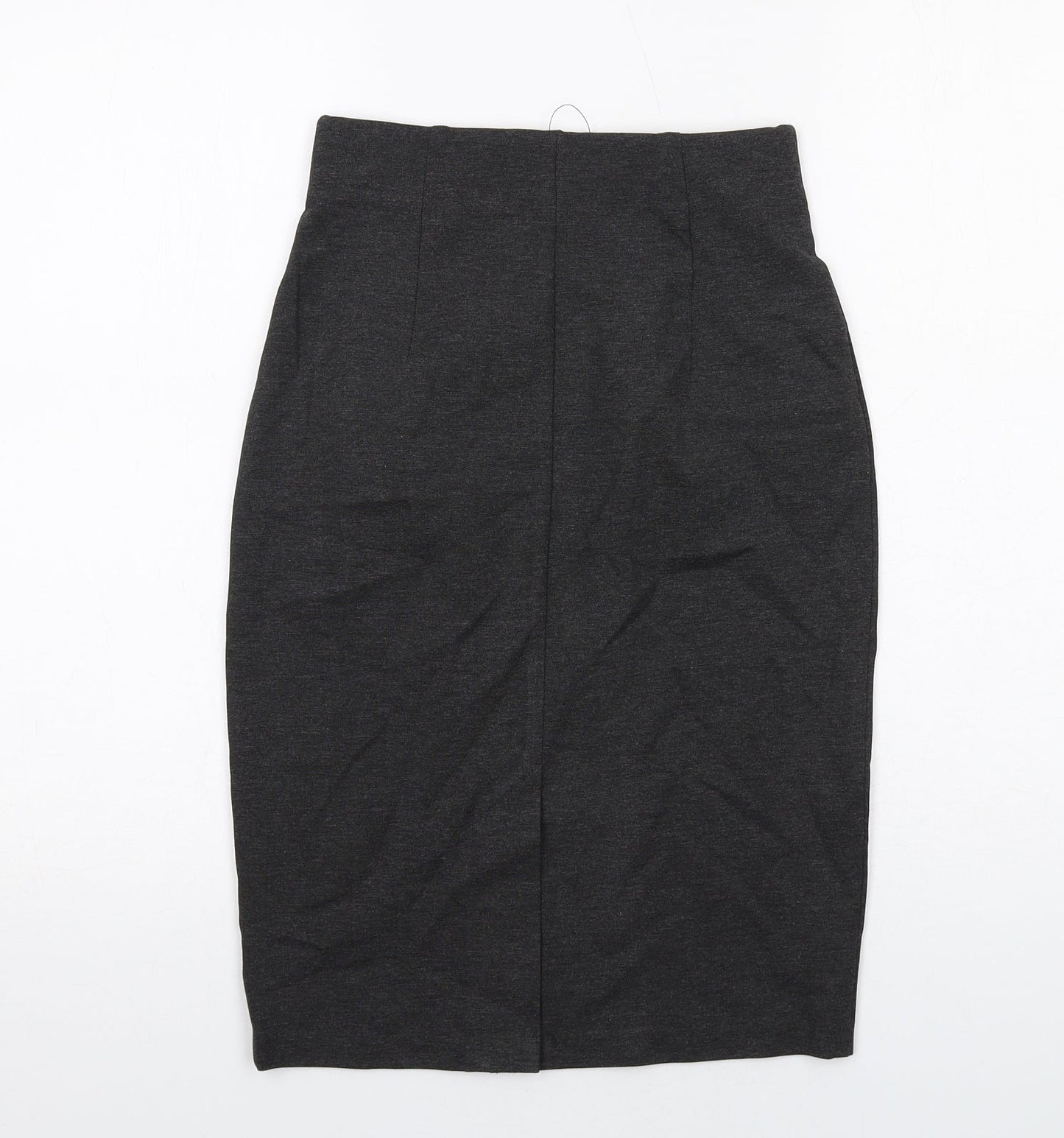 Marks and Spencer Womens Grey Viscose Straight & Pencil Skirt Size 6