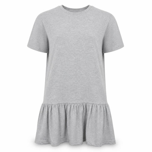 Nasty Gal Womens Grey Cotton T-Shirt Dress Size S Round Neck Pullover