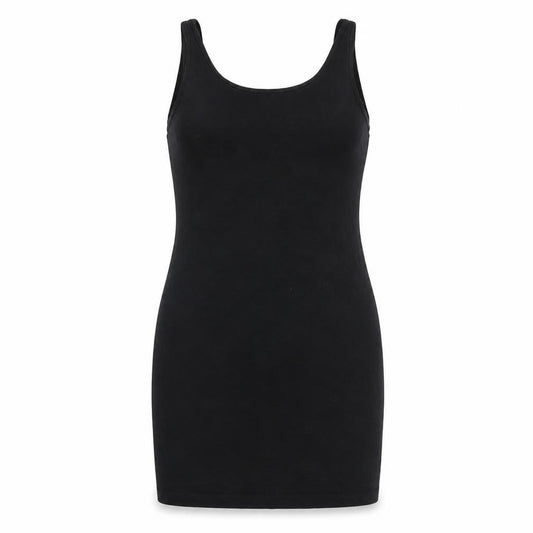 H&M Womens Black Paisley Cotton Tank Dress Size L Scoop Neck Pullover