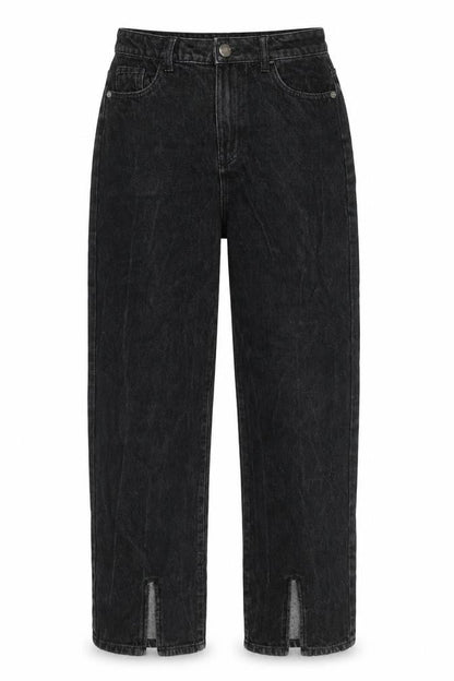 Nasty Gal Womens Black Cotton Mom Jeans Size 4 Regular Zip