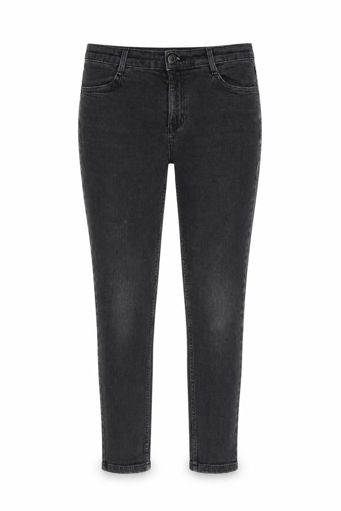 Marks & Spencer Womens Grey Cotton Skinny Jeans Size 12 Slim Zip