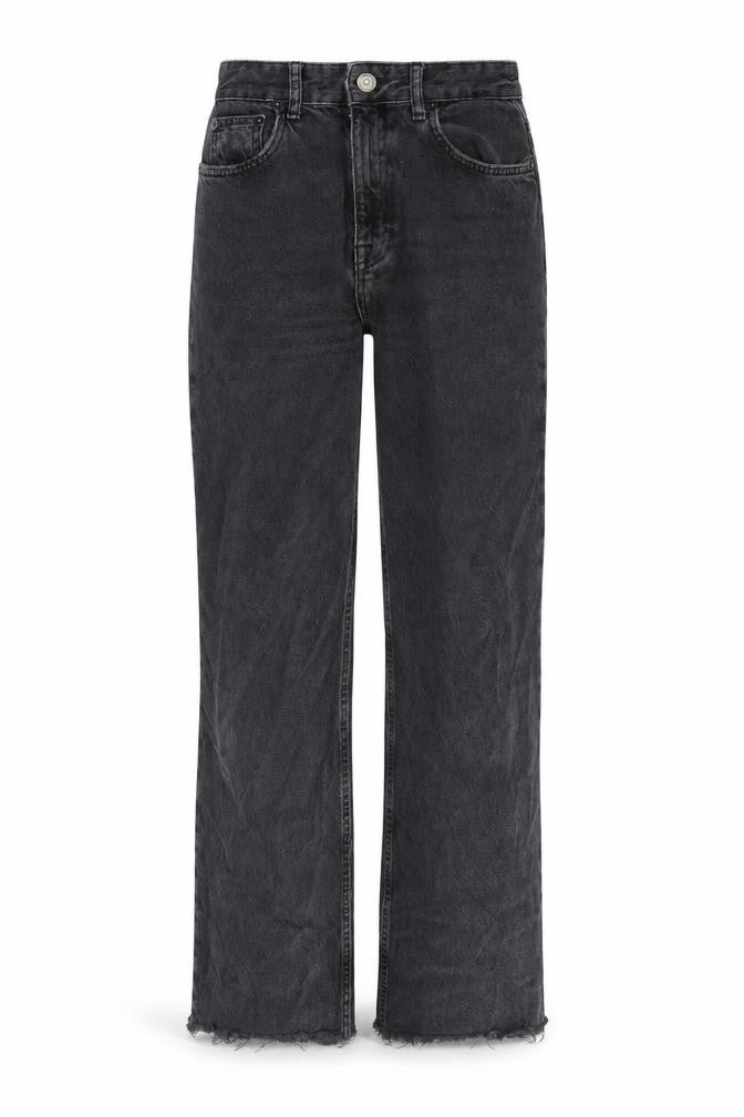 Pull&Bear Womens Grey Cotton Bootcut Jeans Size 8 Regular Zip - Frayed Hem