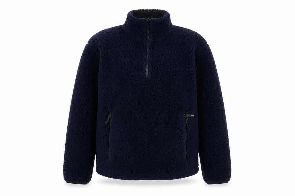 NX Sport Womens Blue Acrylic Pullover Sweatshirt Size S Zip