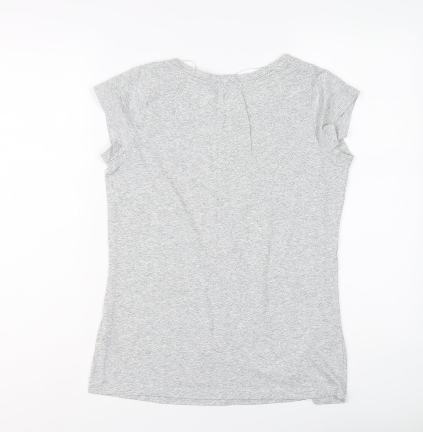 South Womens Grey Cotton Basic T-Shirt Size 10 Round Neck - Baby It's Cold Outside Christmas
