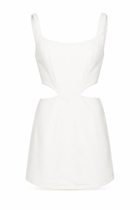 Zara Womens White Cotton Mini Size XL Scoop Neck Zip