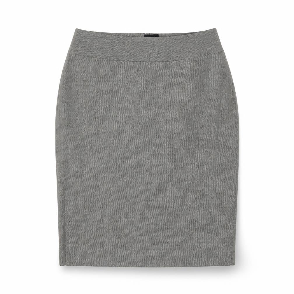 Marks & Spencer Womens Grey Polyester A-Line Skirt Size 12 Zip