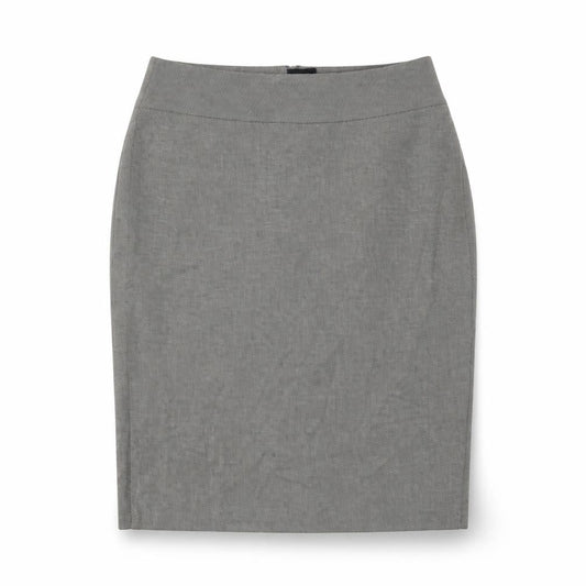 Marks & Spencer Womens Grey Polyester A-Line Skirt Size 12 Zip