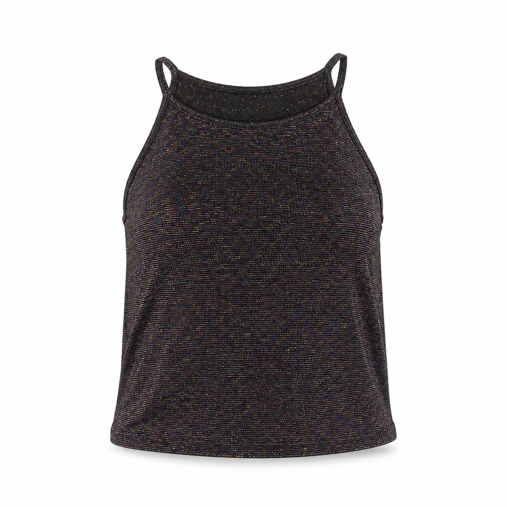 H&M Womens Multicoloured Polyester Cropped Tank Size S Round Neck