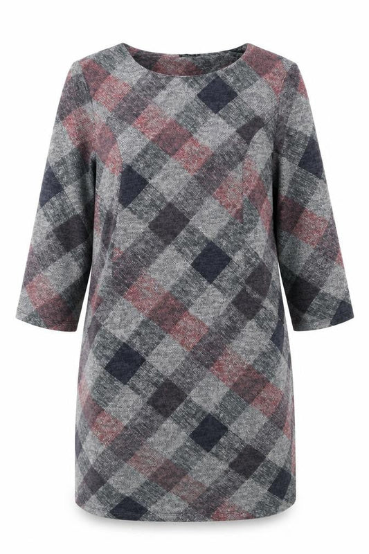 Roman Womens Multicoloured Geometric Polyester Shift Size 14 Round Neck Pullover