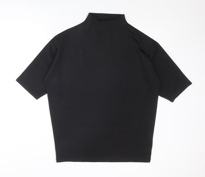 Additional front view of ASOS women’s black polyester mini size 2xs mock neck pullover