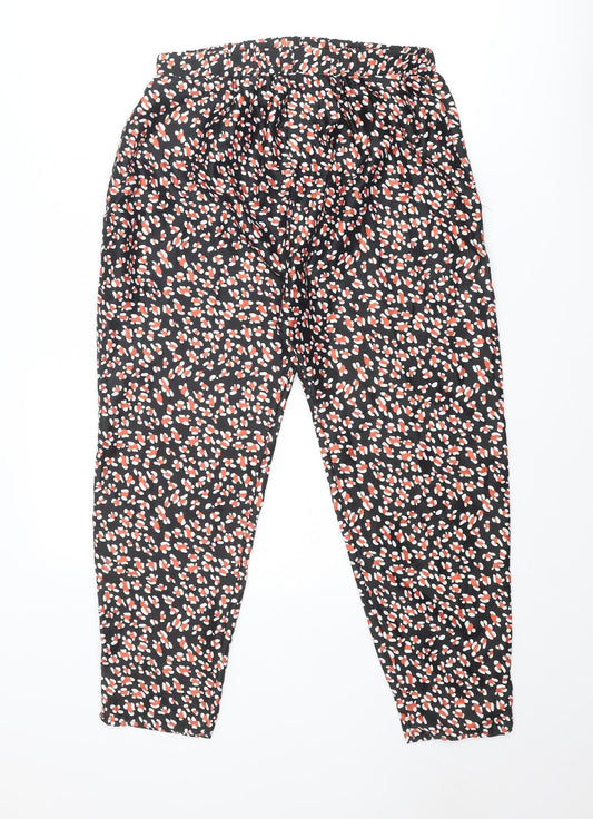Cotton On Womens Multicoloured Geometric Polyester Trousers Size S Regular