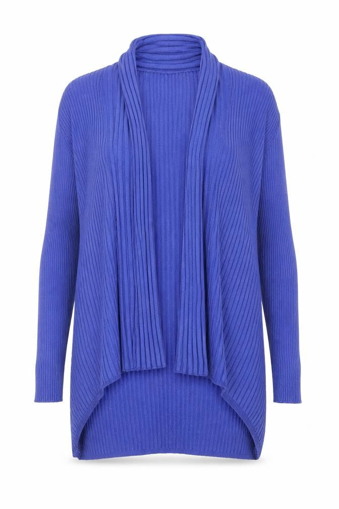 Marks & Spencer Womens Blue V-Neck Polyamide Cardigan Jumper Size 8