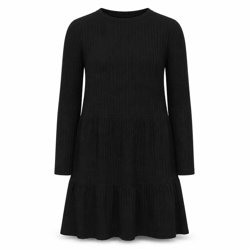 VILA Womens Black Polyester Jumper Dress Size S Boat Neck Pullover