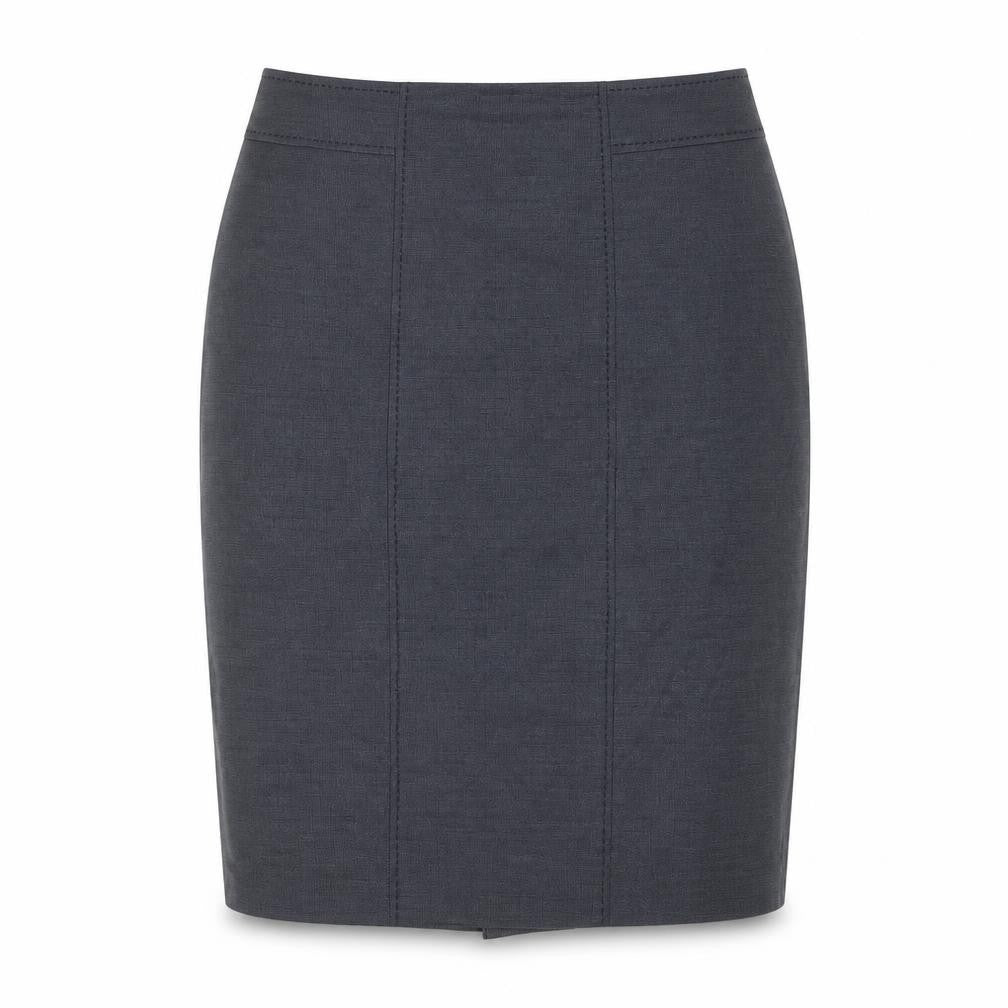 Marks & Spencer Womens Blue Polyester Straight & Pencil Skirt Size 10 Zip
