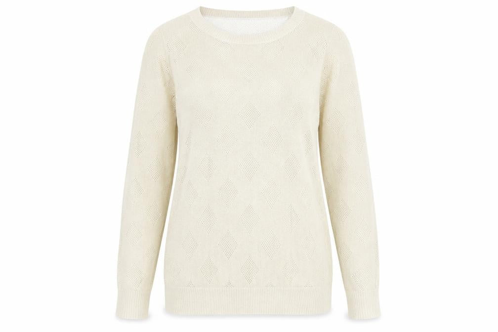 Kiabi Womens Gold Round Neck Acrylic Pullover Jumper Size M