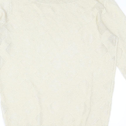 Kiabi Womens Gold Round Neck Acrylic Pullover Jumper Size M