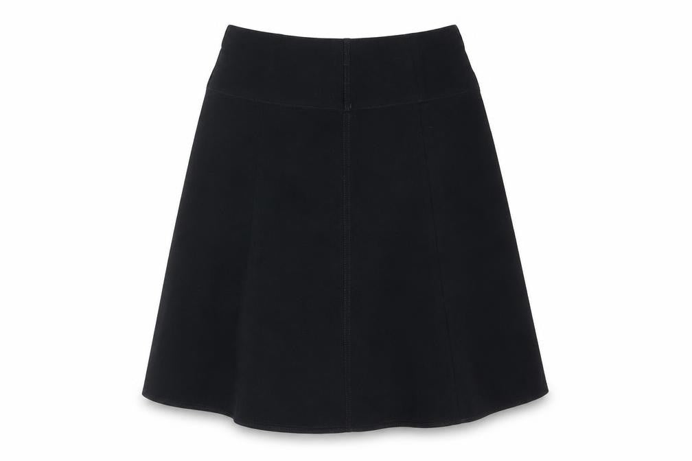 Marks & Spencer Womens Black Polyester Swing Skirt Size 10 Zip