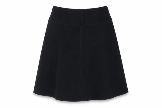 Marks & Spencer Womens Black Polyester Swing Skirt Size 10 Zip
