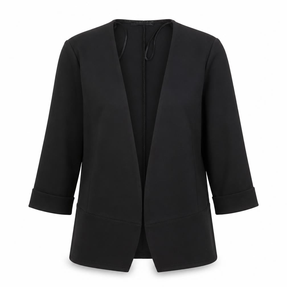 Quiz Womens Black Polyester Jacket Suit Jacket Size 8