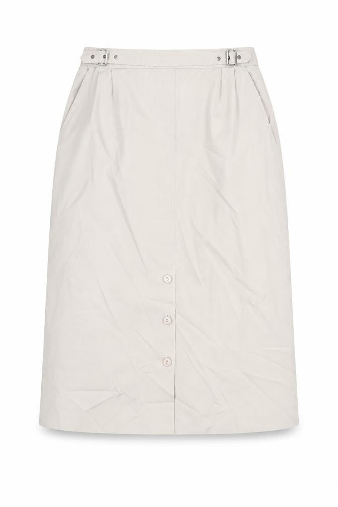 Dannimac Womens Beige Polyester A-Line Skirt Size 12 Zip