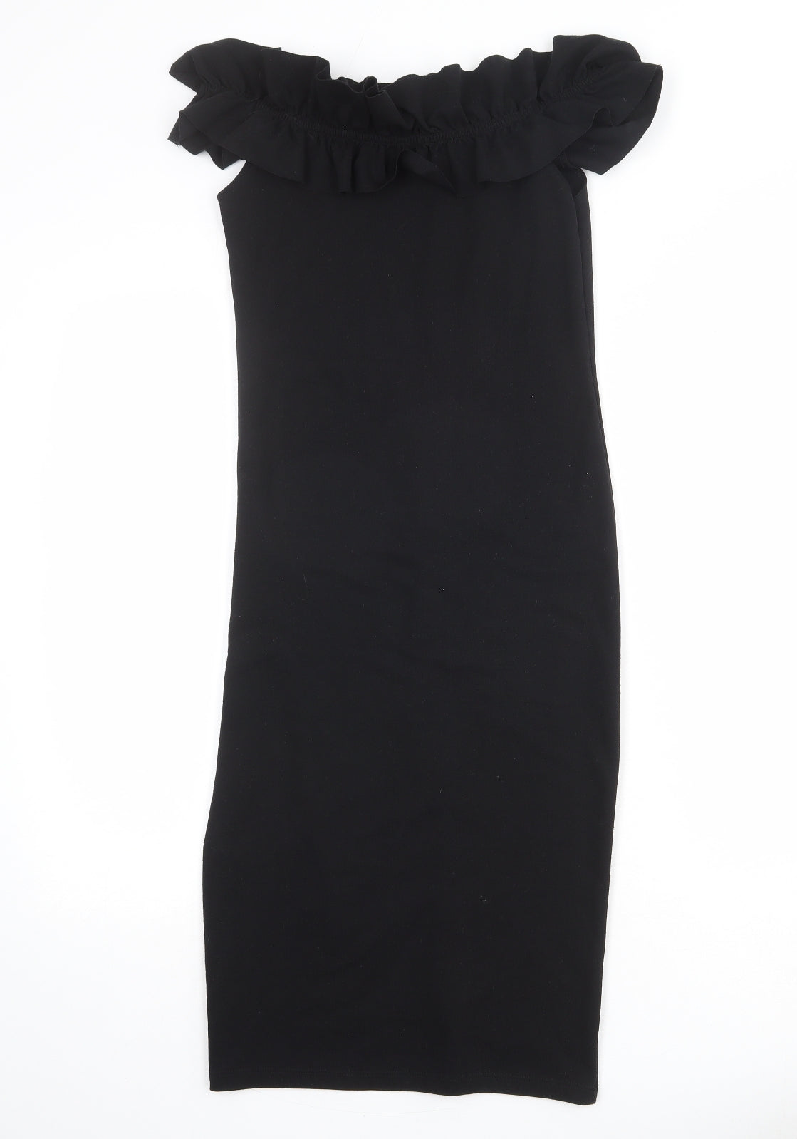 Zara Womens Black Polyester Sheath Size M Off the Shoulder Pullover
