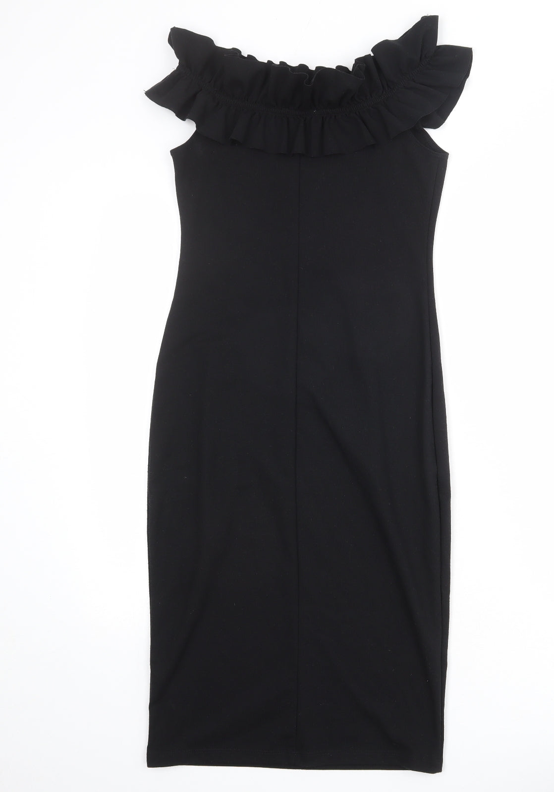 Zara Womens Black Polyester Sheath Size M Off the Shoulder Pullover