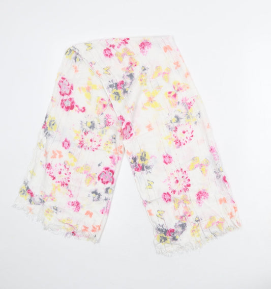 Oasis White Floral Viscose Scarf