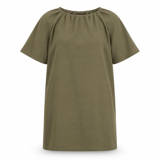 Boohoo Womens Green Polyester A-Line Size 6 Boat Neck Pullover