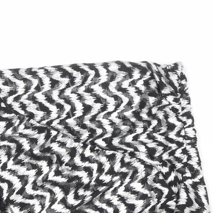 Zara Womens Silver Geometric Polyester A-Line Skirt Size XS Zip
