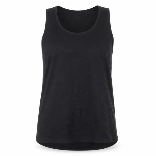 Zara Womens Black Cotton Basic Tank Size M Scoop Neck