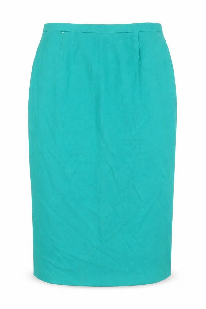 Compliments Womens Green Polyester Straight & Pencil Skirt Size 12 Zip