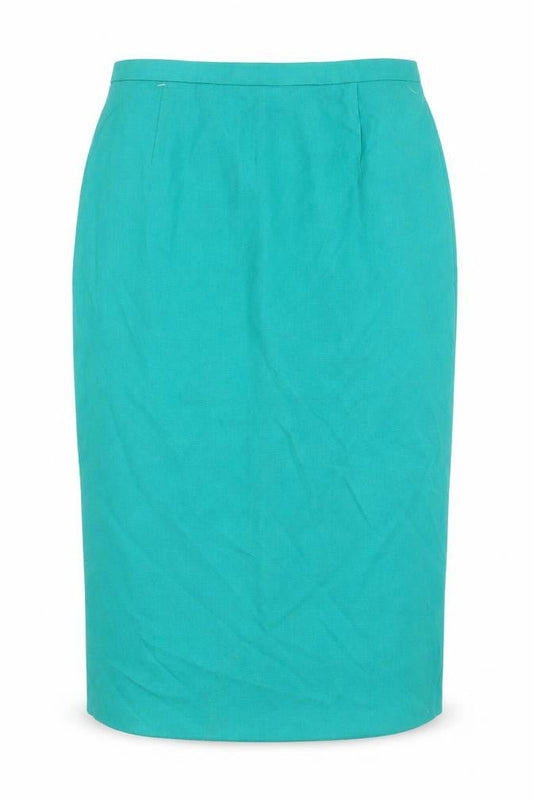 Compliments Womens Green Polyester Straight & Pencil Skirt Size 12 Zip